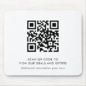 Eenvoudige QR-code moderne bedrijfs-promotie Muismat (Voorkant)
