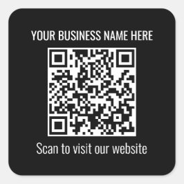 Eenvoudige QR Code Moderne Zwarte Vierkante Sticke Sticker