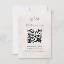 Eenvoudige QR-code Monogram Bruiloft