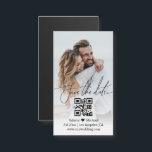 eenvoudige qr code paar foto sparen de datummagnee<br><div class="desc">Elegante eenvoudige minimalistische QR code paar foto opslaan de datum magneet</div>