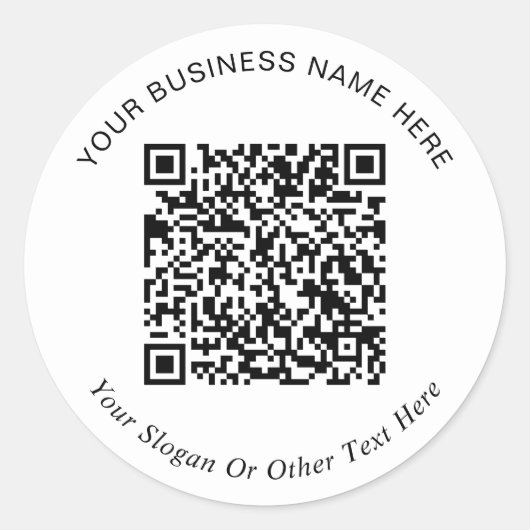 Eenvoudige QR-code promotie Ronde Sticker (Voorkant)