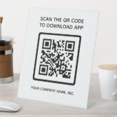 Eenvoudige QR-code scannen om App Company te downl Reclamebord Met Voetstuk (Insitu)