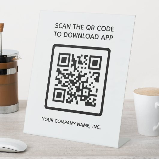 Eenvoudige QR-code scannen om App Company te downl Reclamebord Met Voetstuk (Insitu)