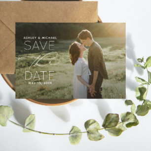 Eenvoudige QR Code Script Photo Wedding Sla de dat Aankondiging