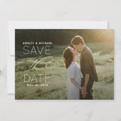 Eenvoudige QR Code Script Photo Wedding Sla de dat Aankondiging (Voorkant)