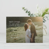 Eenvoudige QR Code Script Photo Wedding Sla de dat Aankondiging (Staand voorkant)