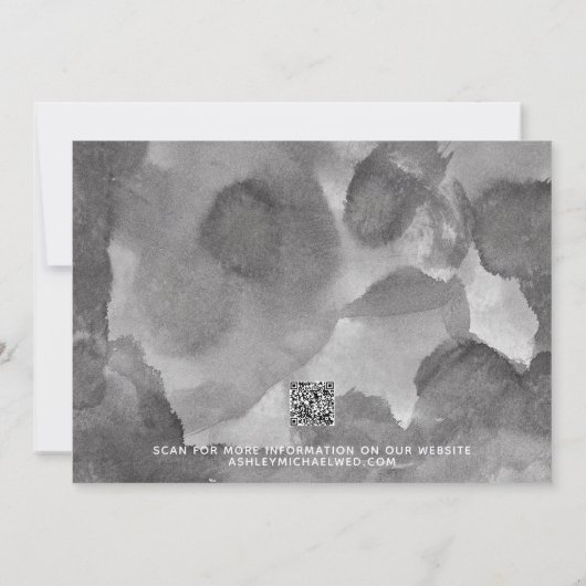 Eenvoudige QR Code Script Photo Wedding Sla de dat Aankondiging (Achterkant)
