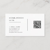 Eenvoudige QR Code Social Media Logo Wit Visitekaartje (Voorkant)