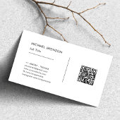Eenvoudige QR Code Social Media Logo Wit Visitekaartje