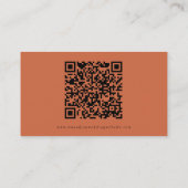 Eenvoudige QR-code Terracotta Wedding RSVP Informatiekaartje (Achterkant)