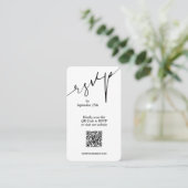 Eenvoudige QR-code trouwkaart Informatiekaartje (Staand voorkant)