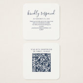 Eenvoudige QR-code trouwwebsite RSVP bijlage kaart (Voorkant /achterkant)