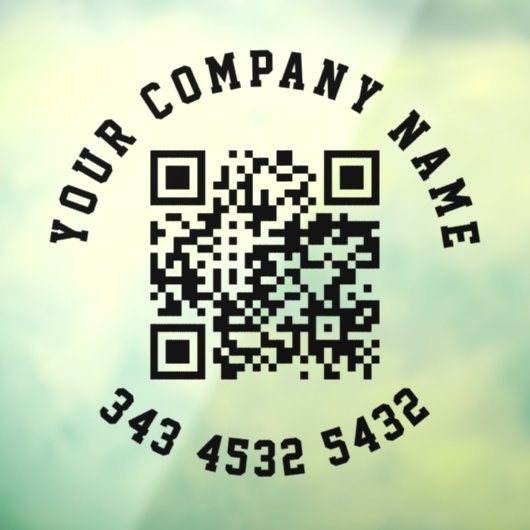 Eenvoudige QR-code Uw zakelijke promotie Raamsticker (Vel 3)