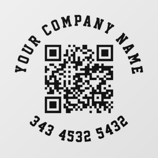 Eenvoudige QR-code Uw zakelijke promotie Raamsticker (Vel)