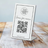 Eenvoudige QR-code Voeg Logo contactloos menuscrip Reclamebord Met Voetstuk