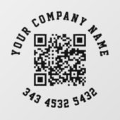 Eenvoudige QR-code voor bedrijfs promotie Raamsticker (Vel)