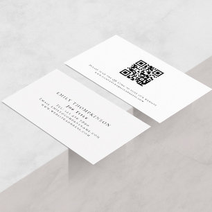 Eenvoudige QR-code voor typografie Alle winsten in Visitekaartje