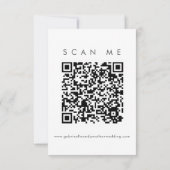 Eenvoudige QR-code Waterverf Bloemenbruiloft RSVP Kaartje (Achterkant)