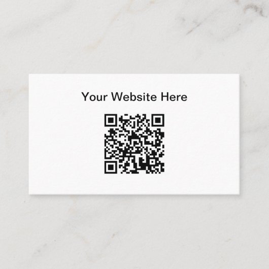 Eenvoudige QR-code website promotie Visitekaartje (Voorkant)