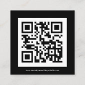Eenvoudige QR-code White Black Wedding RSVP Informatiekaartje (Achterkant)