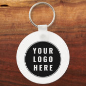 Eenvoudige QR-code Zakelijk Logo Modern Sleutelhanger (Voorkant)