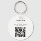 Eenvoudige QR-code Zakelijk Logo Modern Sleutelhanger (Achterkant)