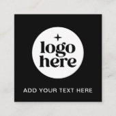 Eenvoudige QR-code Zakelijk Logo Tekst Vierkante Visitekaartje (Voorkant)