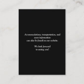 Eenvoudige QR-code (zwart huwelijk) Informatiekaartje (Achterkant)