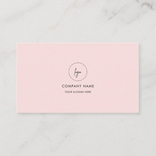 Eenvoudige QR-code Zwart & Roze Social Media Logo Visitekaartje (Achterkant)