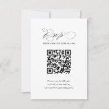 Eenvoudige QR-code zwart-wit bruiloft