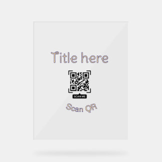 Eenvoudige QR-codescan zakelijke gebeurtenis sjabl Acryl Bord
