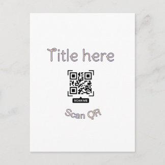 Eenvoudige QR-codescan zakelijke gebeurtenis sjabl Briefkaart