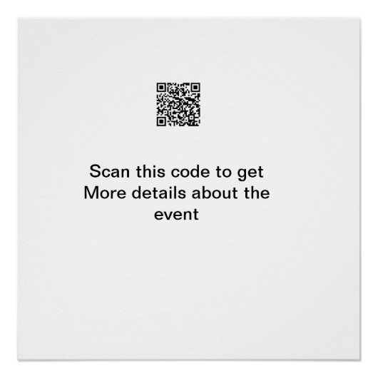 Eenvoudige QR-codescan zakelijke gebeurtenis sjabl Perfect Poster (Voorkant)