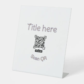 Eenvoudige QR-codescan zakelijke gebeurtenis sjabl Reclamebord Met Voetstuk