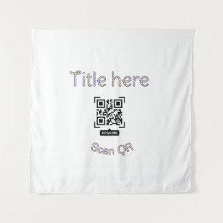 Eenvoudige QR-codescan zakelijke gebeurtenis sjabl Wandkleed