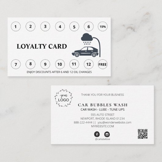 *~* Eenvoudige QR Dank u wel dat u de LOGO van de  Klantenkaartje (Voorkant / Achterkant)