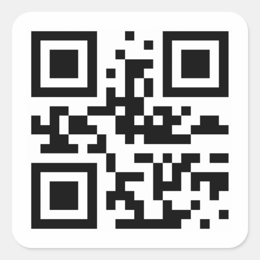 Eenvoudige QR Kleine Zaken QR-code op maat Vierkante Sticker (Voorkant)