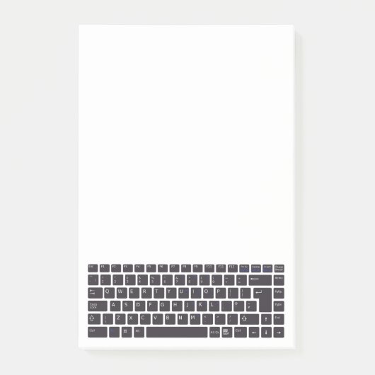 Eenvoudige QWERTY-toetsenbordcomputer Post-it® Notes (Voorkant)