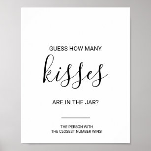 Eenvoudige raad hoeveel Kisses Vrijgezellenfeest g Poster