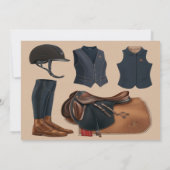 Eenvoudige Race Paard Derby Feest Uitnodiging (Achterkant)