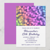 Eenvoudige Rainbow 59e verjaardagsuitnodigingen Co Kaart (Voorkant / Achterkant)