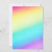 Eenvoudige Rainbow Chic Typography LGBTQ Gay Weddi Kaart (Achterkant)
