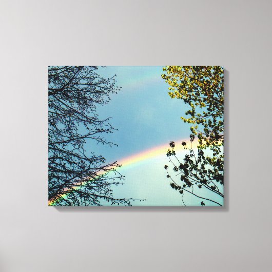 Eenvoudige Rainbow&Trees 2 Canvas Afdruk (Voorkant)