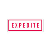 Eenvoudige rand Bold Red Expedite Zelfinktende Stempel (Design)
