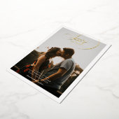 Eenvoudige rand Elegante script Save The Date Folie Uitnodiging (Gedraaid)