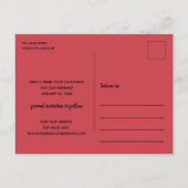 Eenvoudige rand foto bruiloft opslaan Datum Aankondigingskaart (Achterkant)