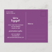 Eenvoudige rand Foto Weddenschap Sla de datum op Aankondigingskaart (Achterkant)