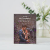 Eenvoudige rand Foto Weddenschap Sla de datum op Aankondigingskaart (Staand voorkant)