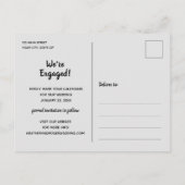 Eenvoudige rand Foto Weddenschap Sla de datum op Aankondigingskaart (Achterkant)