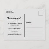 Eenvoudige rand Foto Weddenschap Sla de datum op Aankondigingskaart (Achterkant)